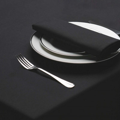  - Belledorm Amalfi Rectangular Table Cloth Black (178 X 366Cm)