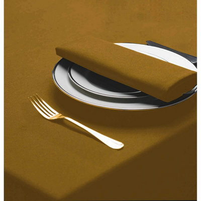  - Belledorm Amalfi Rectangular Table Cloth Gold (178 X 366Cm)