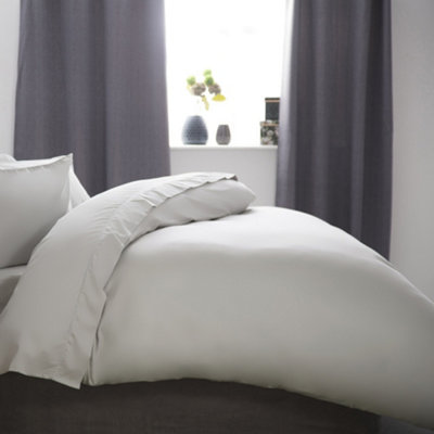 Belledorm Cotton Sateen 1000 Thread Count Duvet Cover Platinum (Kingsize) from B&Q