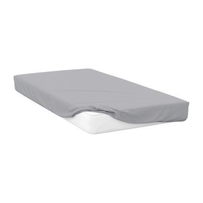 Belledorm Cotton Sateen 1000 Thread Count Extra Deep Fitted Sheet Platinum (Superking) from B&Q