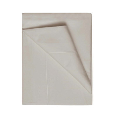 Belledorm 400 Thread Count Egyptian Cotton Flat Sheet Oyster (Kingsize) from B&Q