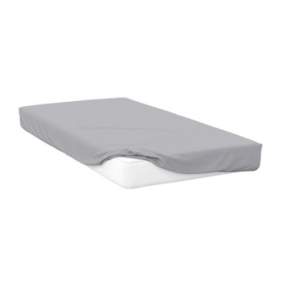 Belledorm 400 Thread Count Egyptian Cotton Extra Deep Fitted Sheet Platinum (Kingsize) from B&Q