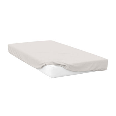 Belledorm 400 Thread Count Egyptian Cotton Extra Deep Fitted Sheet Ivory (Superking) from B&Q
