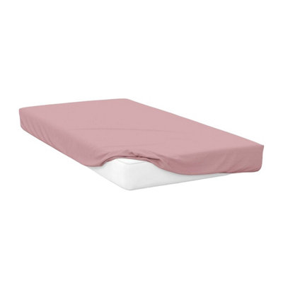 Belledorm 400 Thread Count Egyptian Cotton Fitted Sheet Blush (Single) from B&Q