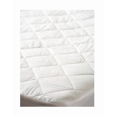 Belledorm Cotton Mattress Protector White (Single) from B&Q