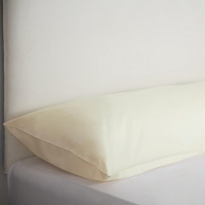 Belladorm Easycare Percale Bolster Pillowcase Ivory (Kingsize) from B&Q