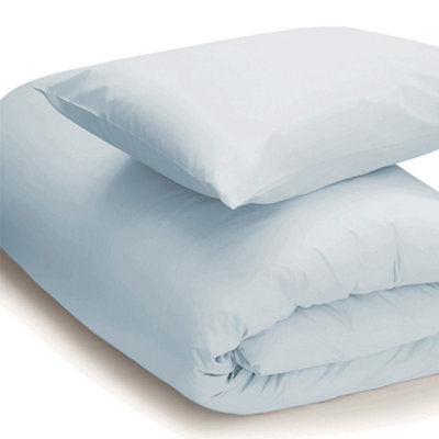Belledorm Easycare Percale Duvet Cover Duck Egg Blue (Kingsize) from B&Q