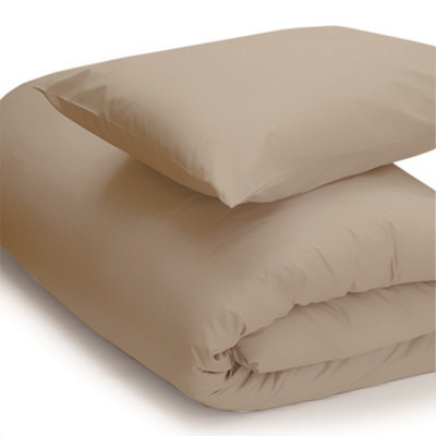 Belledorm Easycare Percale Duvet Cover Walnut Whip (Kingsize) from B&Q