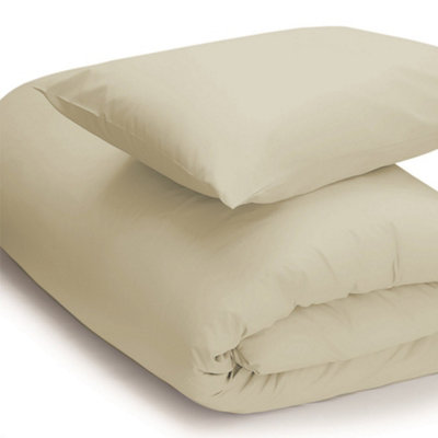Belledorm Easycare Percale Duvet Cover Ivory (Superking) from B&Q