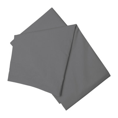  - Belledorm Easycare Percale Flat Sheet Grey (King/superking)