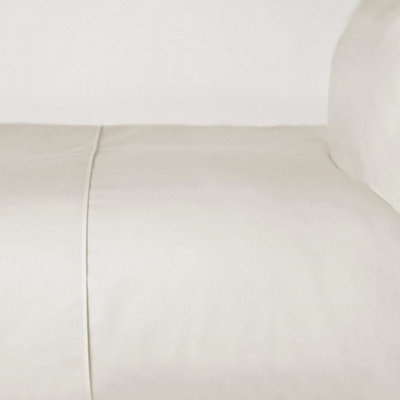 Belledorm 100% Cotton Sateen Duvet Cover Ivory (Superking) from B&Q