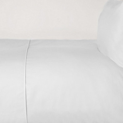 Belledorm 100% Cotton Sateen Duvet Cover White (Superking) from B&Q