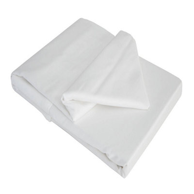 Belledorm 100% Cotton Sateen Flat Sheet White (Superking) from B&Q