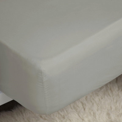 Belledorm Ultimate 1200 Thread Count Extra Deep Fitted Sheet Platinum (Kingsize) from B&Q