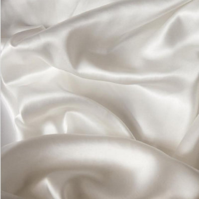 Belledorm 100% Mulberry Silk Extra Deep Fitted Sheet Ivory (Single) from B&Q