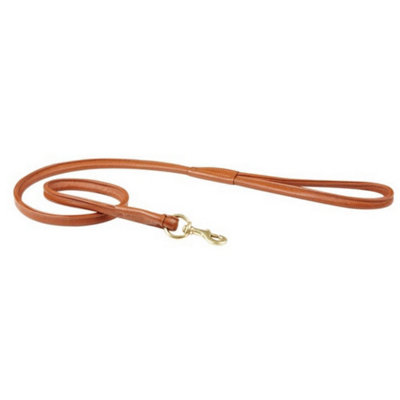  - Weatherbeeta Rolled Leather Dog Lead Tan (One Size)
