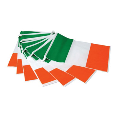 Bristol Novelty Ireland Flag Bunting White/green/orange (One Size) from B&Q