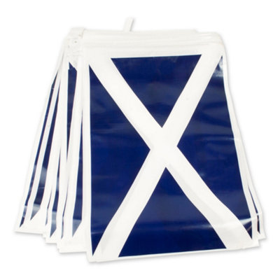 Bristol Novelty Scotland Flag Bunting Blue/white (One Size) from B&Q