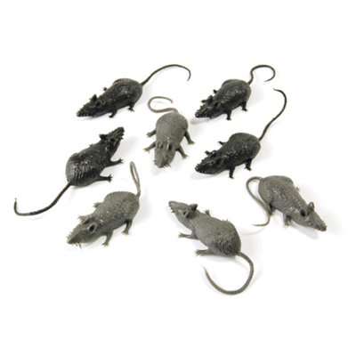 Bristol Novelty Plastic Mice (Pack Of 8) Black/grey (One Size) from B&Q