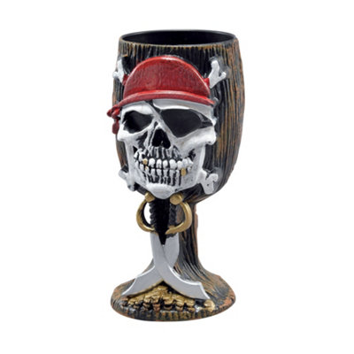 Bristol Novelty Pirate Skull And Cutles Goblet Multicoloured (One Size) from B&Q
