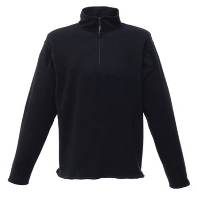  - Regatta Professional Mens Micro Zip Neck Fleece Top Black (Xs)