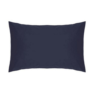 Belledorm Easycare Percale Housewife Pillowcase Navy (One Size) from B&Q
