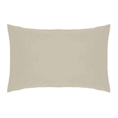 Belledorm Easycare Percale Housewife Pillowcase Mushroom (One Size) from B&Q