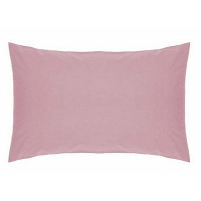 Belledorm Easycare Percale Housewife Pillowcase Blush (One Size) from B&Q