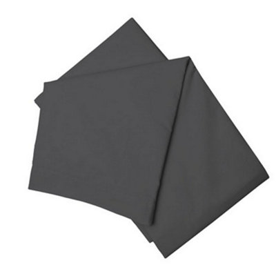 Belledorm Brushed Cotton Extra Deep Fitted Sheet Charcoal (Kingsize) from B&Q