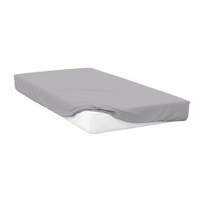 Belledorm Premium Blend 500 Thread Count Fitted Sheet Platinum (Kingsize) from B&Q