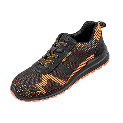 B&Q Result Work-Guard Unisex Hardy Safety Trainers (3 Uk) Black/Orange