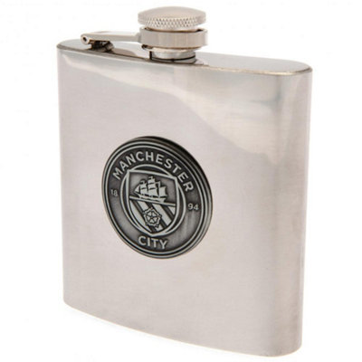 Manchester City Fc Hip Flask Silver (One Size) from B&Q