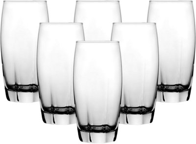 Simpa 365Ml Premium Modern Highball Drinking GlassesSet Of 6 from B&Q