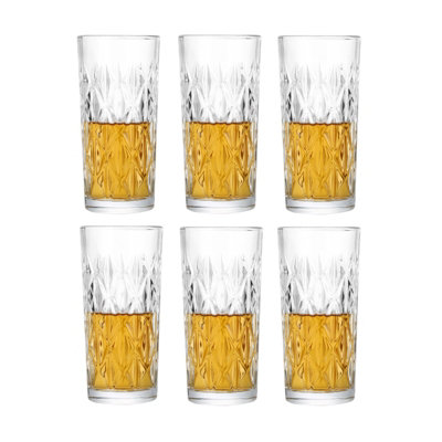Simpa 370Ml Old-Fashion Highball Drinking GlassesSet Of 6 from B&Q