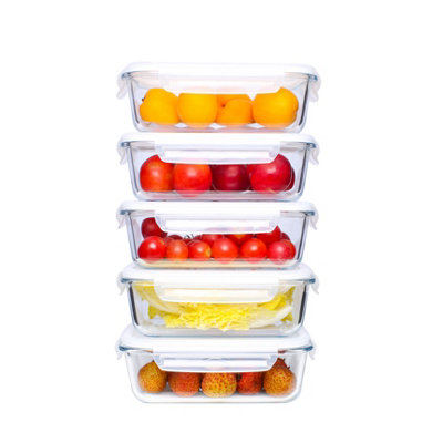 Simpa 5Pc Glass Food Containers 1040Ml. 1040Ml