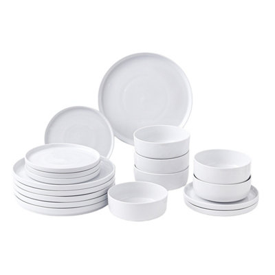 Simpa Vertical Edge Dinner Set - White / 18 - Image 3