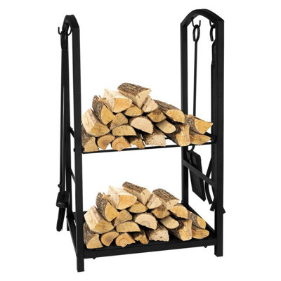 Simpa 2In1 Utility 29" Companion Set & Log Holder from B&Q