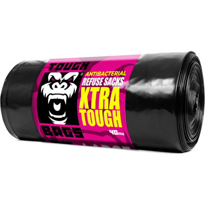 Tough Bags Antibacterial Large Refuse Sacks80 X 100Cm 20 Bag Roll from B&Q