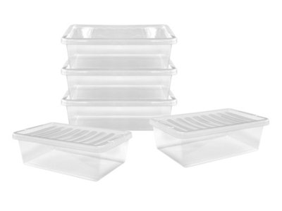 Simpa 32L Plastic Storage BoxesSet Of 5 from B&Q