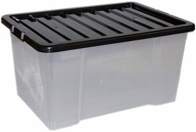 Simpa 50L Plastic Storage BoxesSet Of 5 from B&Q