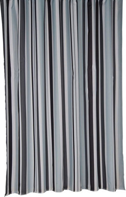Simpa Heart Of House Coda Black Stripe Shower Curtain (L) 1800M