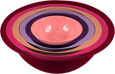 Simpa 6Pc Nesting Plastic Mixing Bowls Set - Style 3