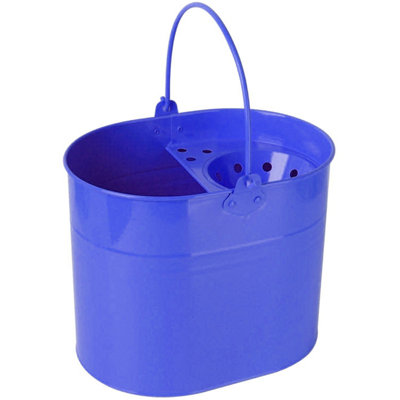 Simpa 15L Dark Blue Large Steel Mop Bucket With Handle from B&Q