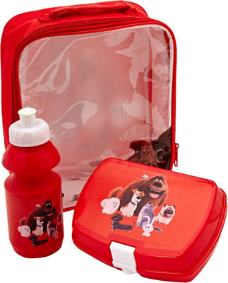 Universal Secret Life Of Pets 3Pc Lunch Bag, Sandwich Box And Drinks Bottle
