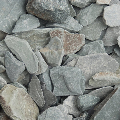Simpa 40mm Green Slate Aggregate Bag 20Kg from B&Q