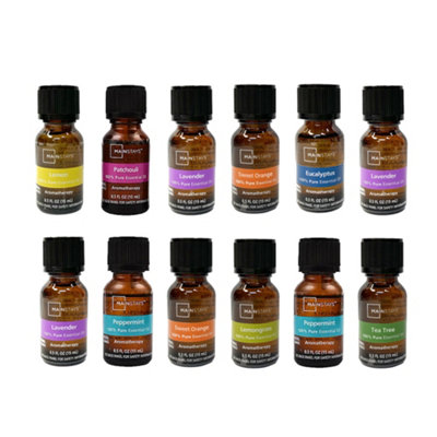 Simpa Assorted 12Pc Essential Oil Set Lavender/Orange/Amber