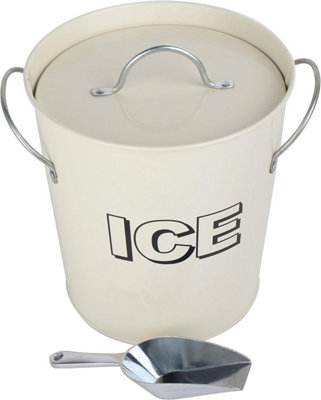 Simpa Cream Vintage Style Ice Bucket With Scoop 21.5Cm (H) from B&Q