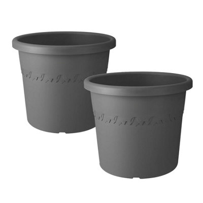Elho Algarve Plastic PlantersSet Of 2 Pots from B&Q
