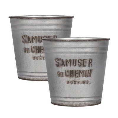 Simpa S'amuser En Chemin Vintage Style PlantersSet Of 2 from B&Q