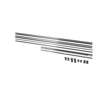 GoodHome Atomia Satin Silver Effect Sliding Wardrobe Door Track Set (L)2250mm (W)1500mm from B&Q